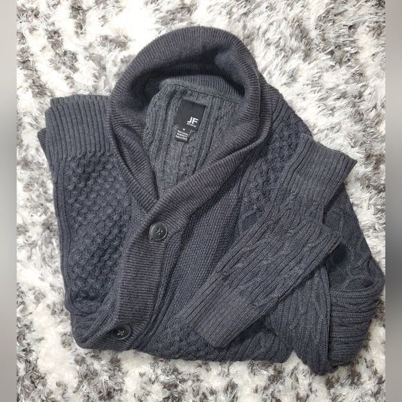 jf j.ferrar Charcoal Gray Cardigan Sweater - Picture 3 of 10